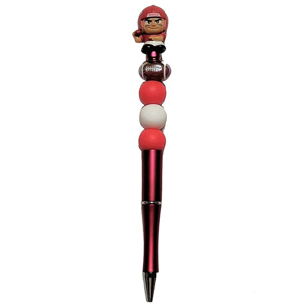 KC Chiefs NFL Patrick Mahomes Teenymates Beaded Ballpoint Twist Pen Red